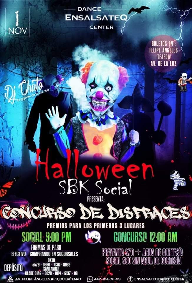 Social SBK 1 De Noviembre EnsalsateQ Fiesta de Disfraces!