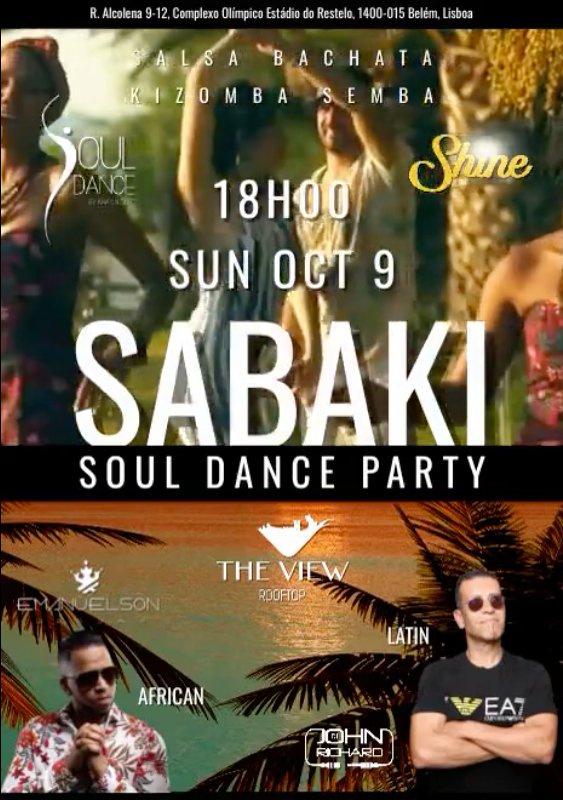 SHINE & SOUL DANCE SaBaKi Sunset • Dom 9 Out @ The View Rooftop