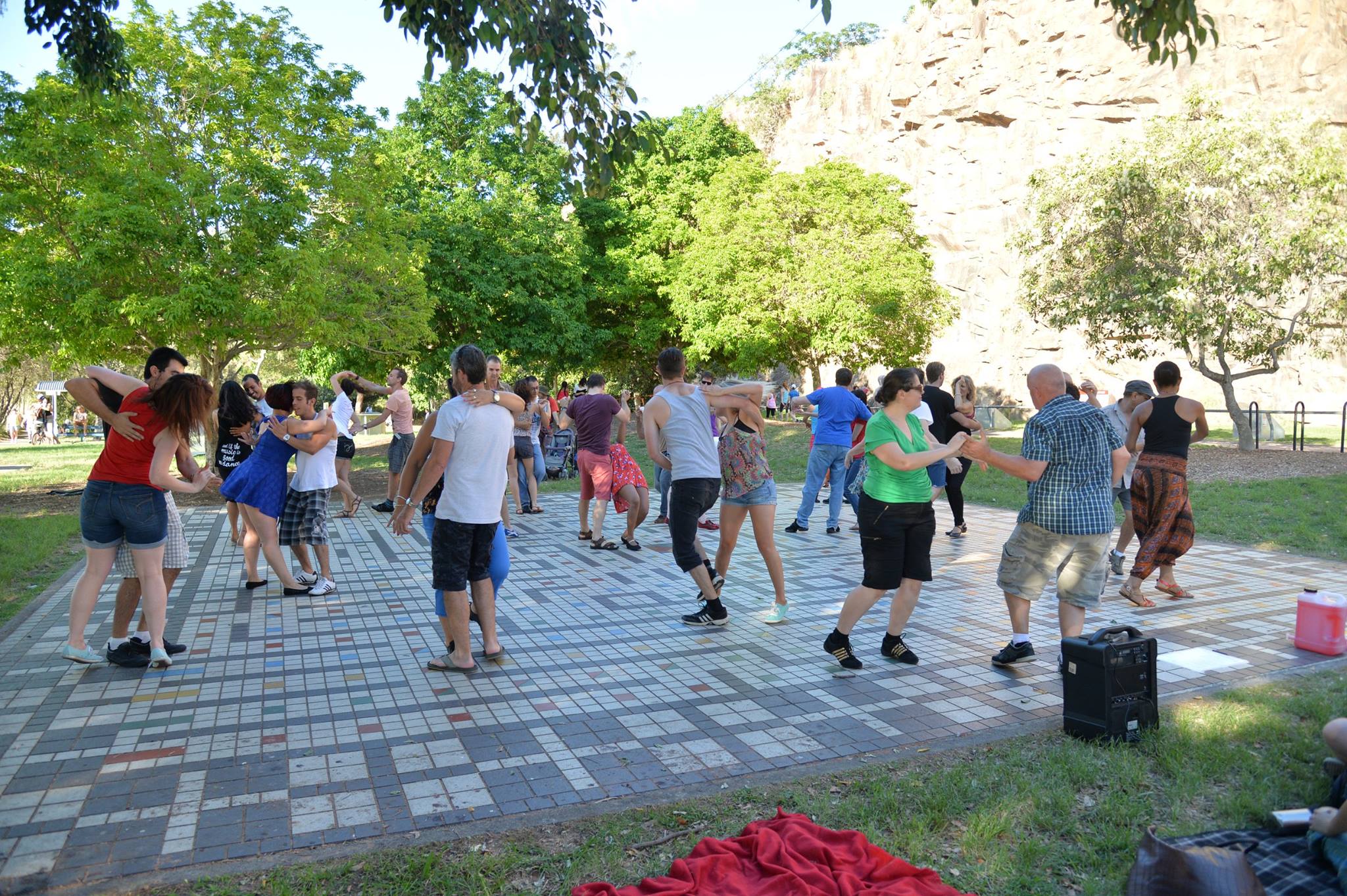 Dancing by the river