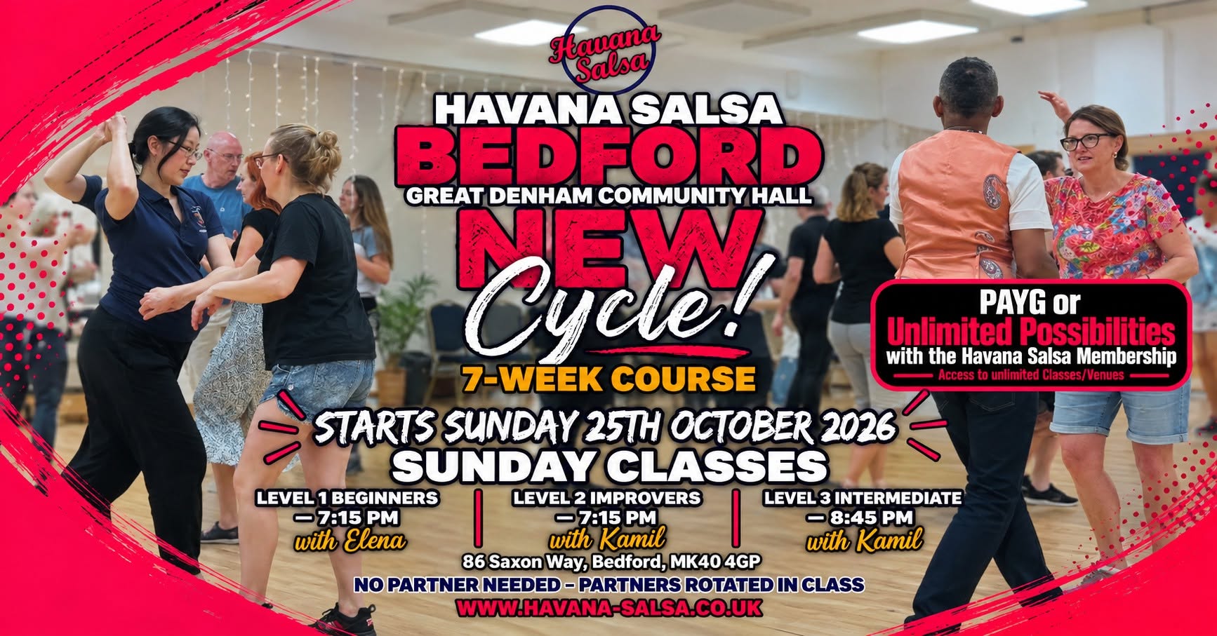 NEW 7-WEEK CUBAN SALSA COURSE IN BEDFORD Beginners Welcome! ππΊ