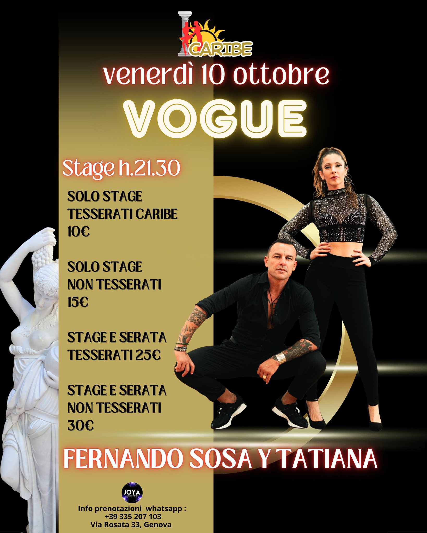venerdi 10 ottobre stage FERNANDO SOSA & TATIANA BONAGURO