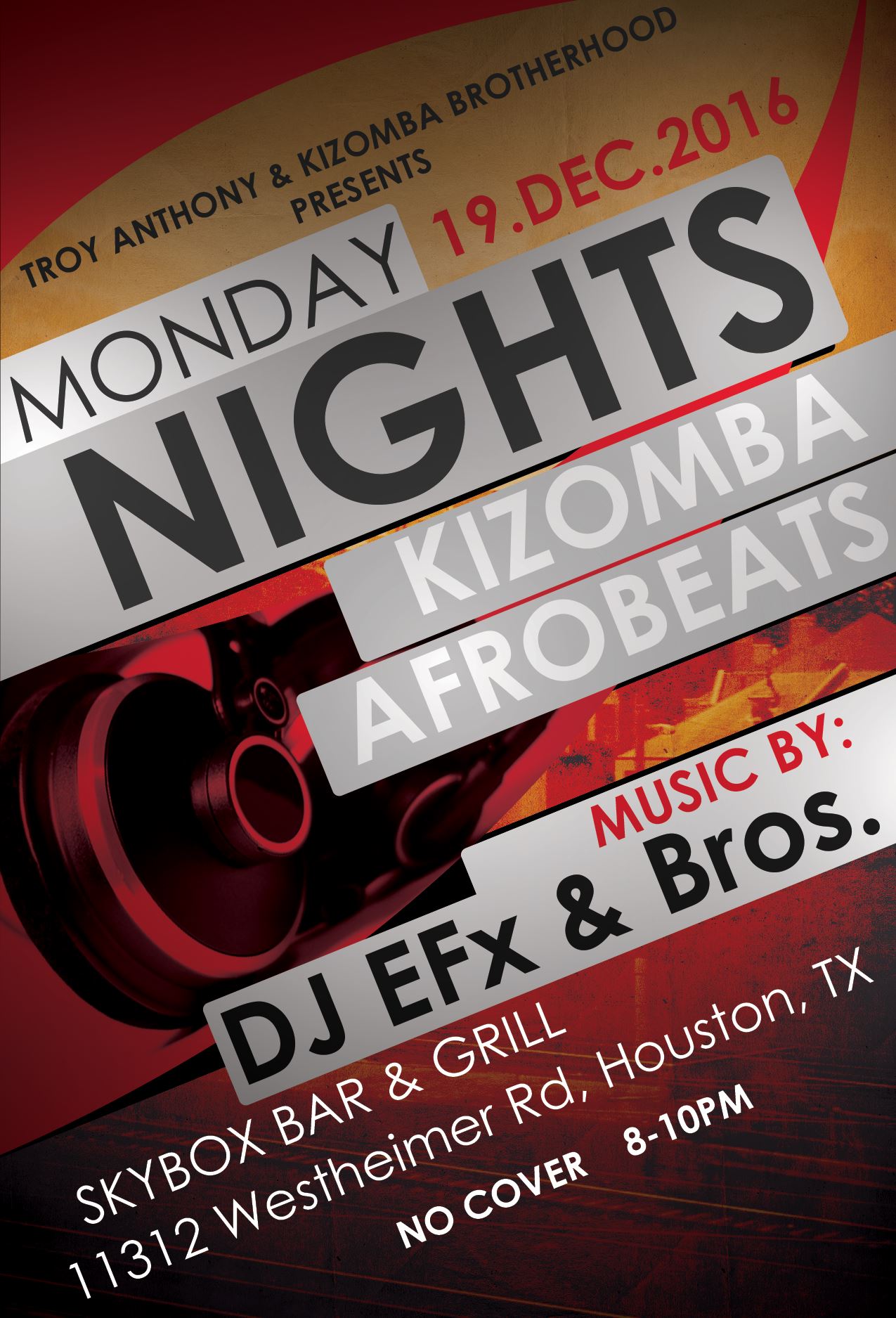 Kizomba Kollaboration Happy Hour. Monday before Xmas