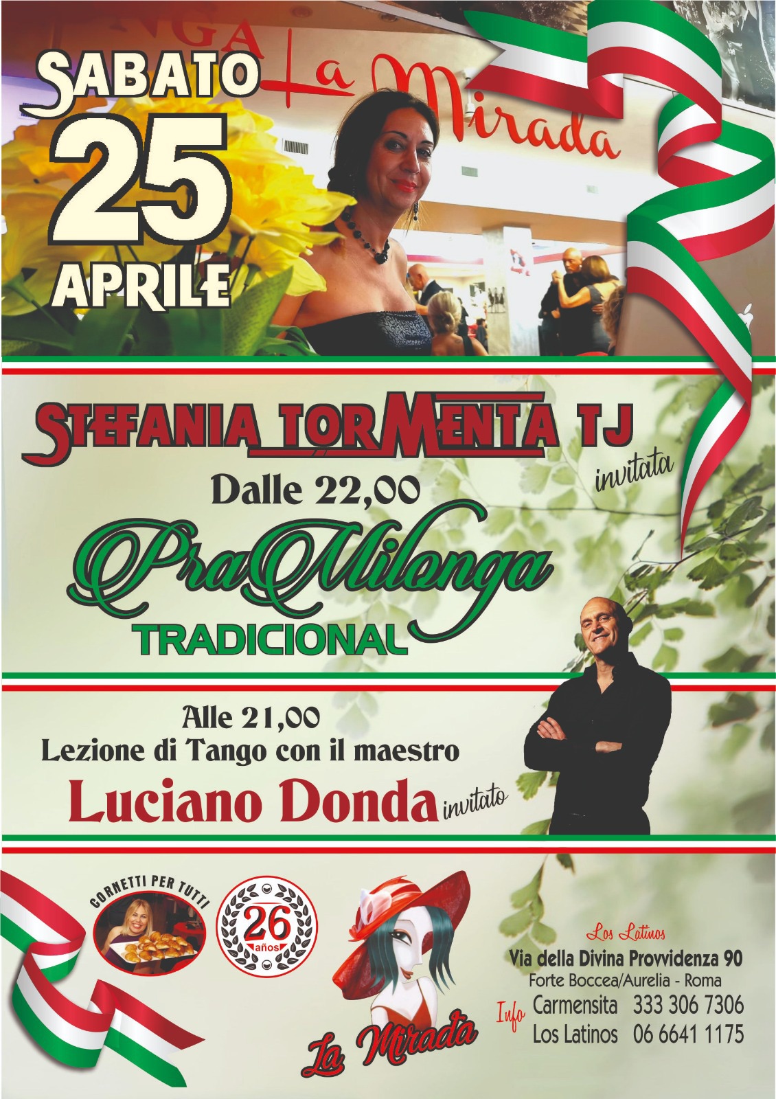 La tradicional del sábado con la musica di S.Tormenta tdj🎵Lezione di tango con il maestro L.Donda💃