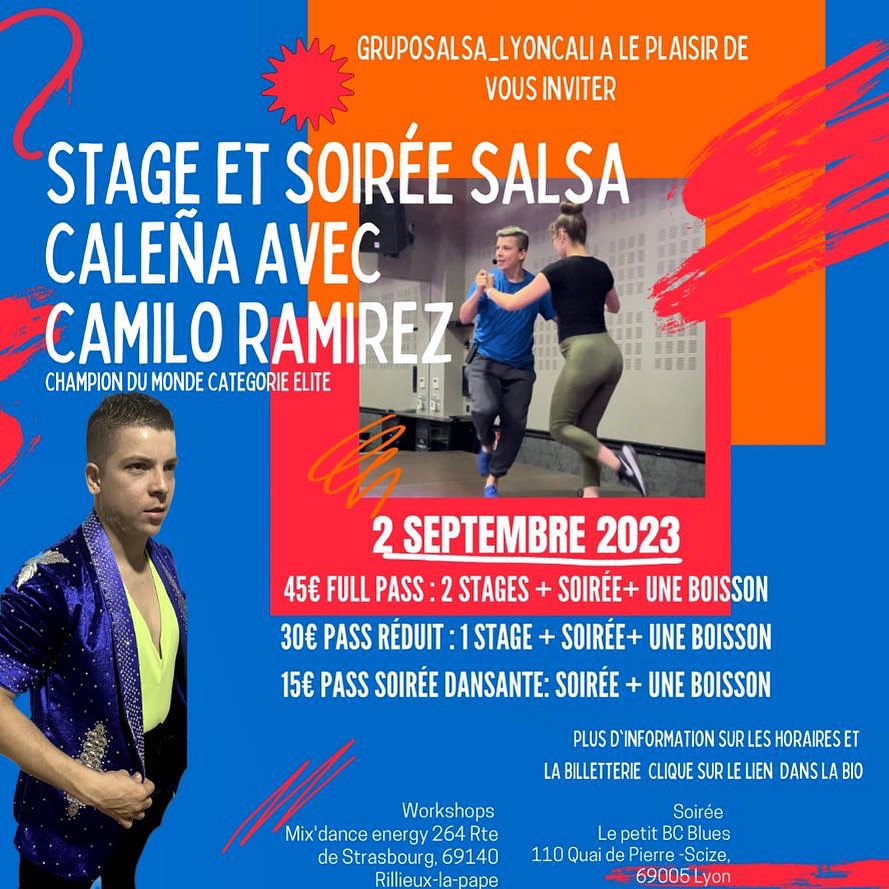 STAGE SALSA CALEÑA + SOIRÉE DANSANTE 2023-2024