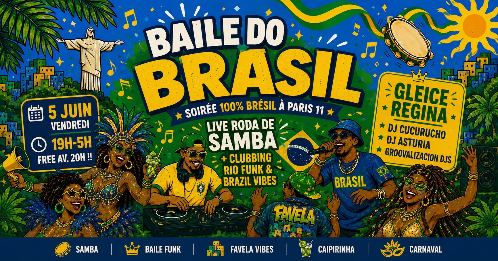 Baile do Brasil #11 - live roda samba + Djs 100% Brazil vibes