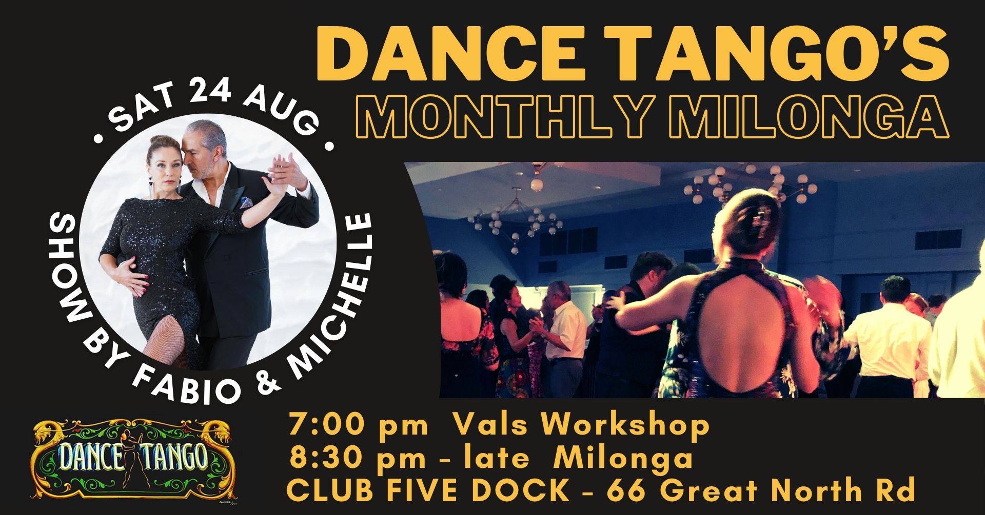 Dance Tango Milonga with Workshop and Show by Fabio Robles & Michelle Di Monte