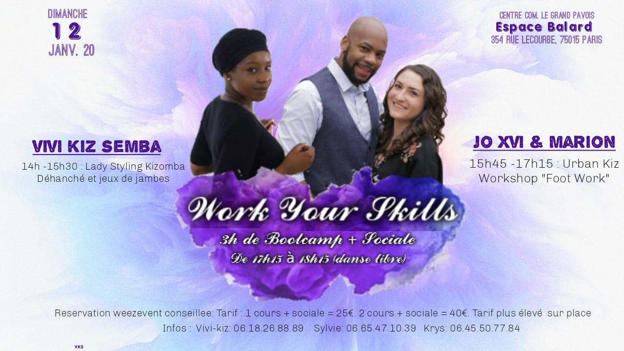 Stage Work Your Skills - Marion & Jo XVI - Vivi-kiz Semba