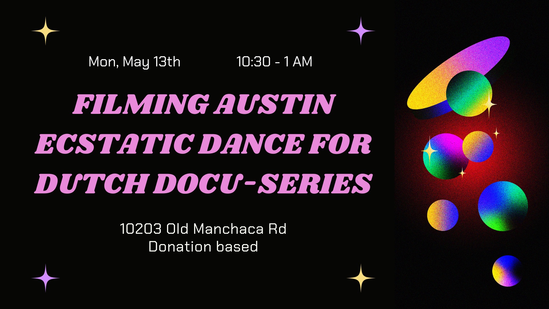 Filming Austin Ecstatic Dance for Dutch docu-series