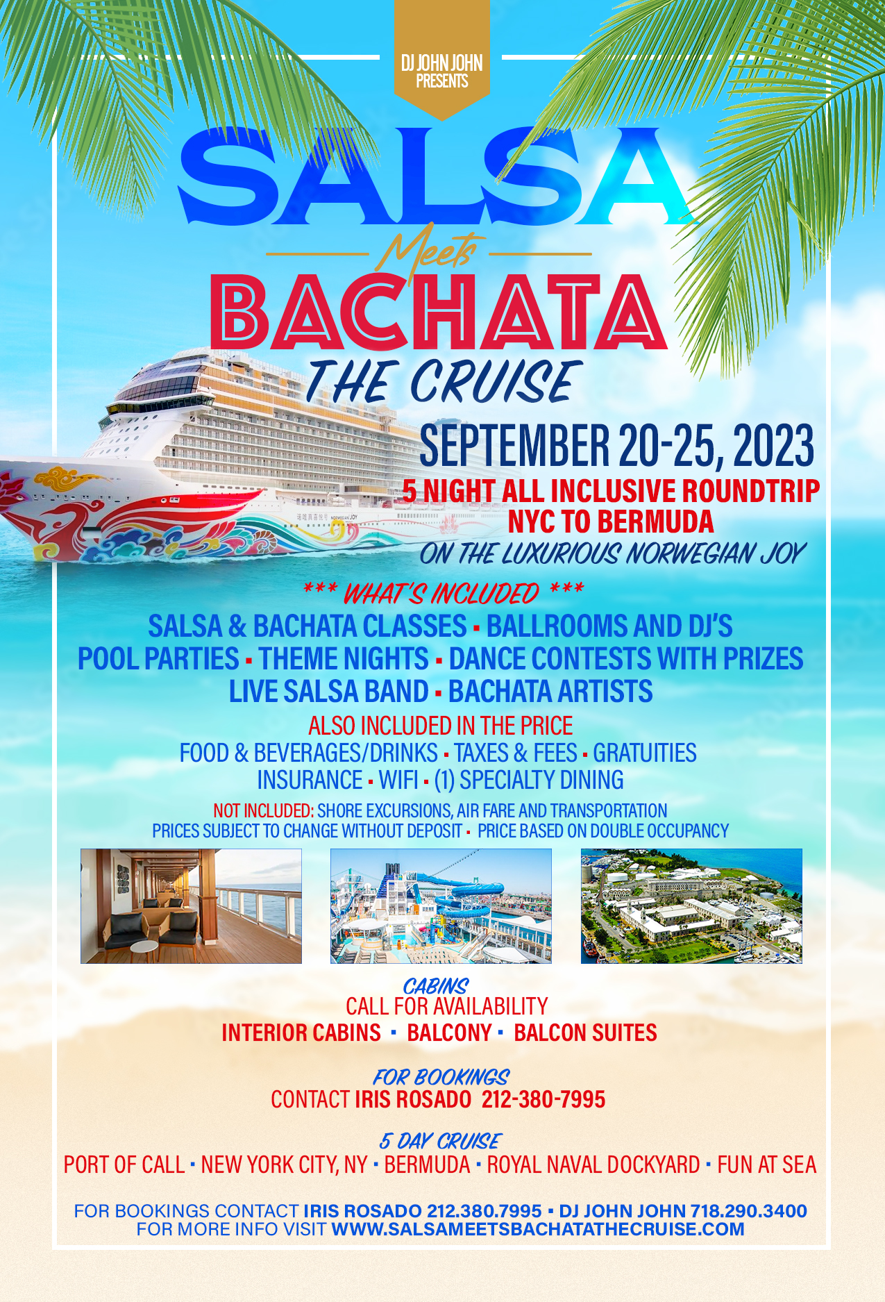 SALSA MEETS BACHATA "THE CRUISE" 5 NIGHT ALL-INCLUSIVE NYC TO BERMUDA