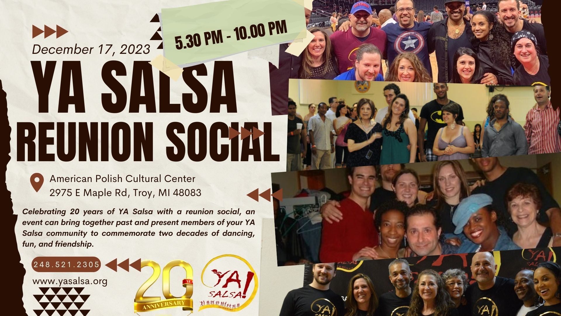 YA Salsa Reunion Social, Dec 17th!