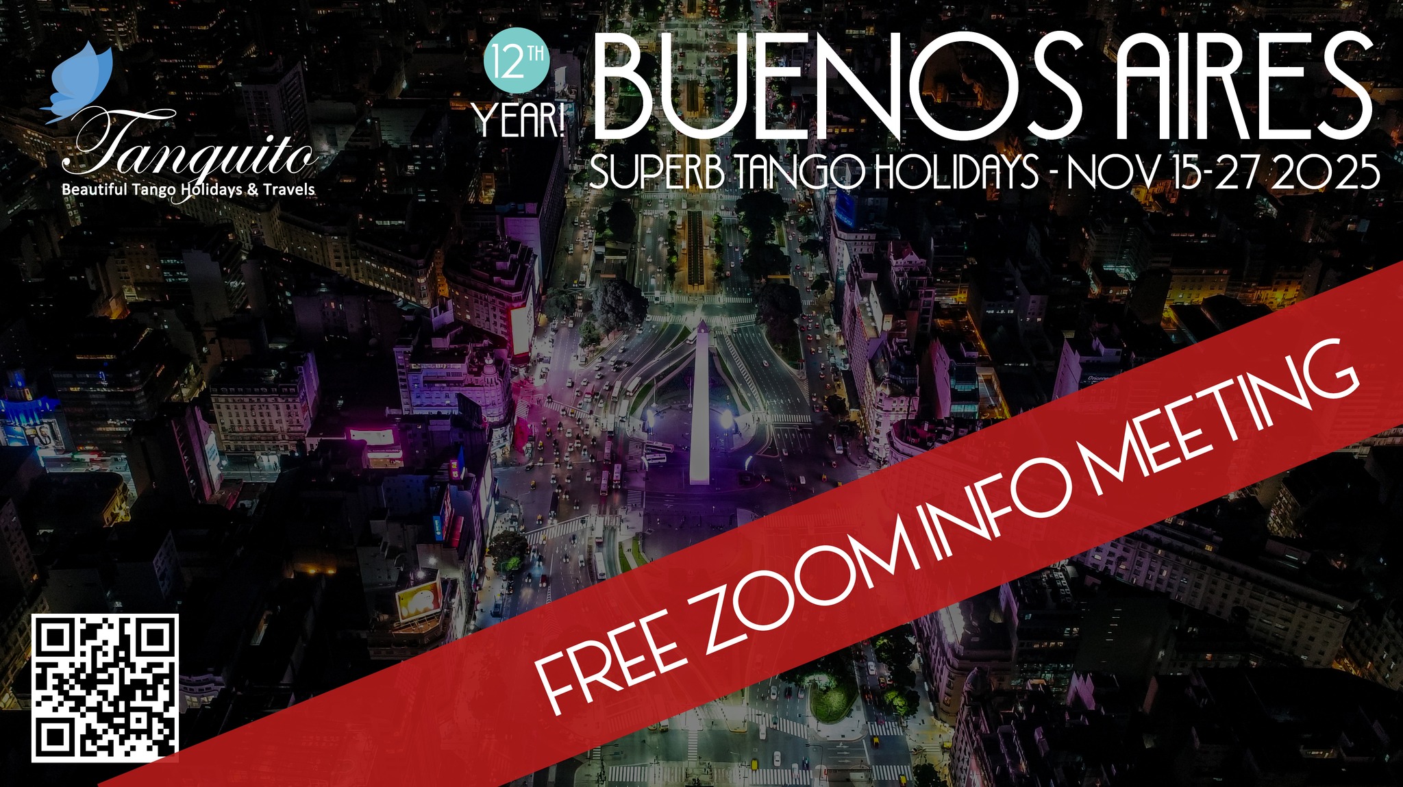 Buenos Aires tango holidays in November: FREE ZOOM info meeting (02.02), all welcome!