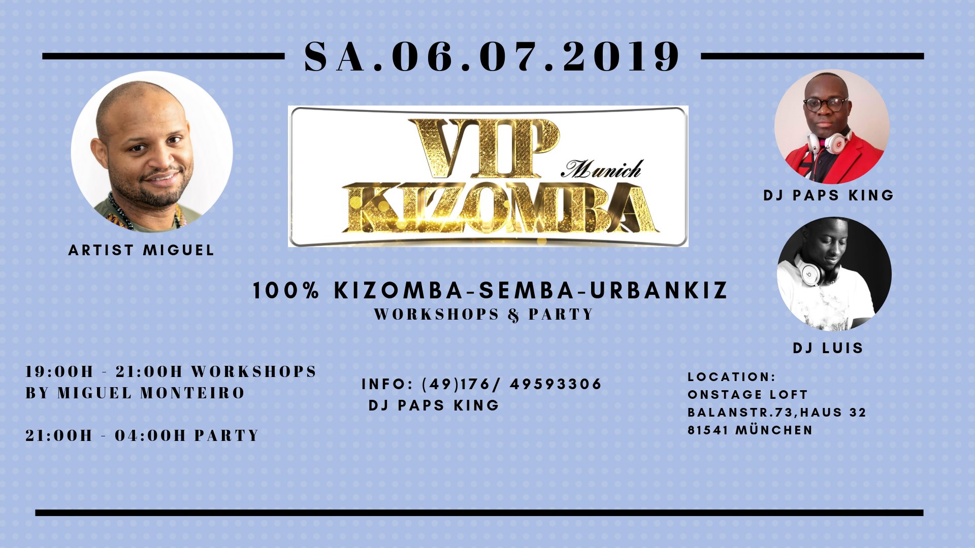 Vip Kizomba Munich - Kizomba Workshops & Party - 2019