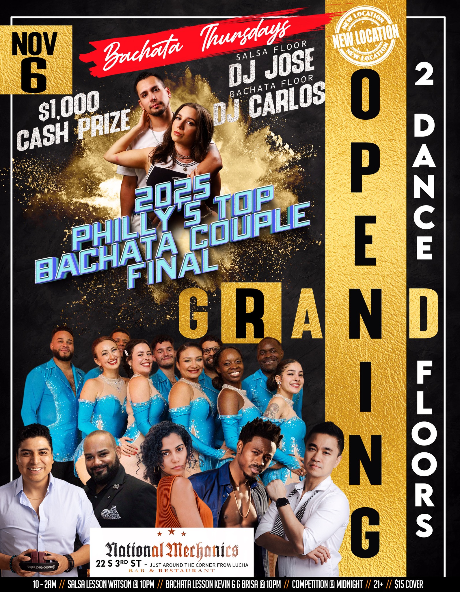 Bachata Thursdays - NEW VENUE - Philly's Top Bachata Couple 2025 FINAL