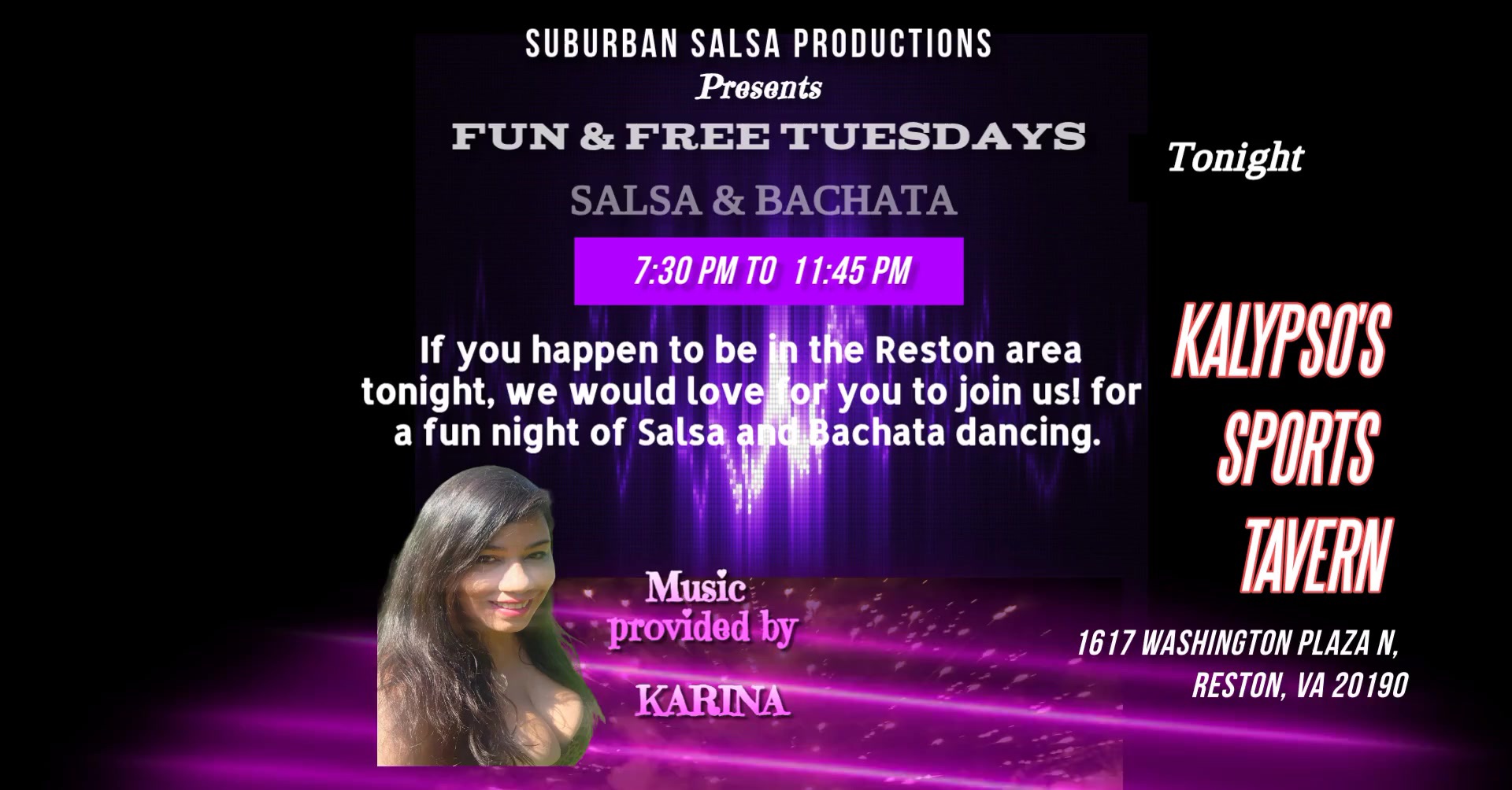 "FUN & FREE" Salsa Bachata Social @ Kalypso's!
