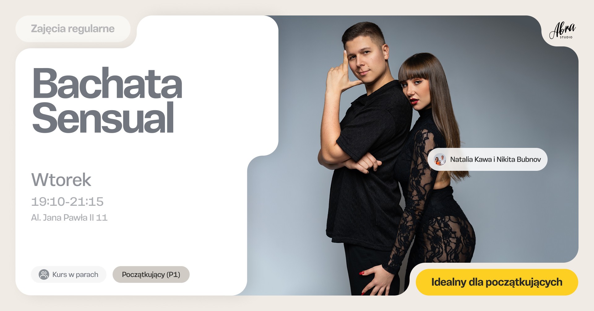 Bachata Sensual z Natalią & Nikitą dla początkujących (P1)
