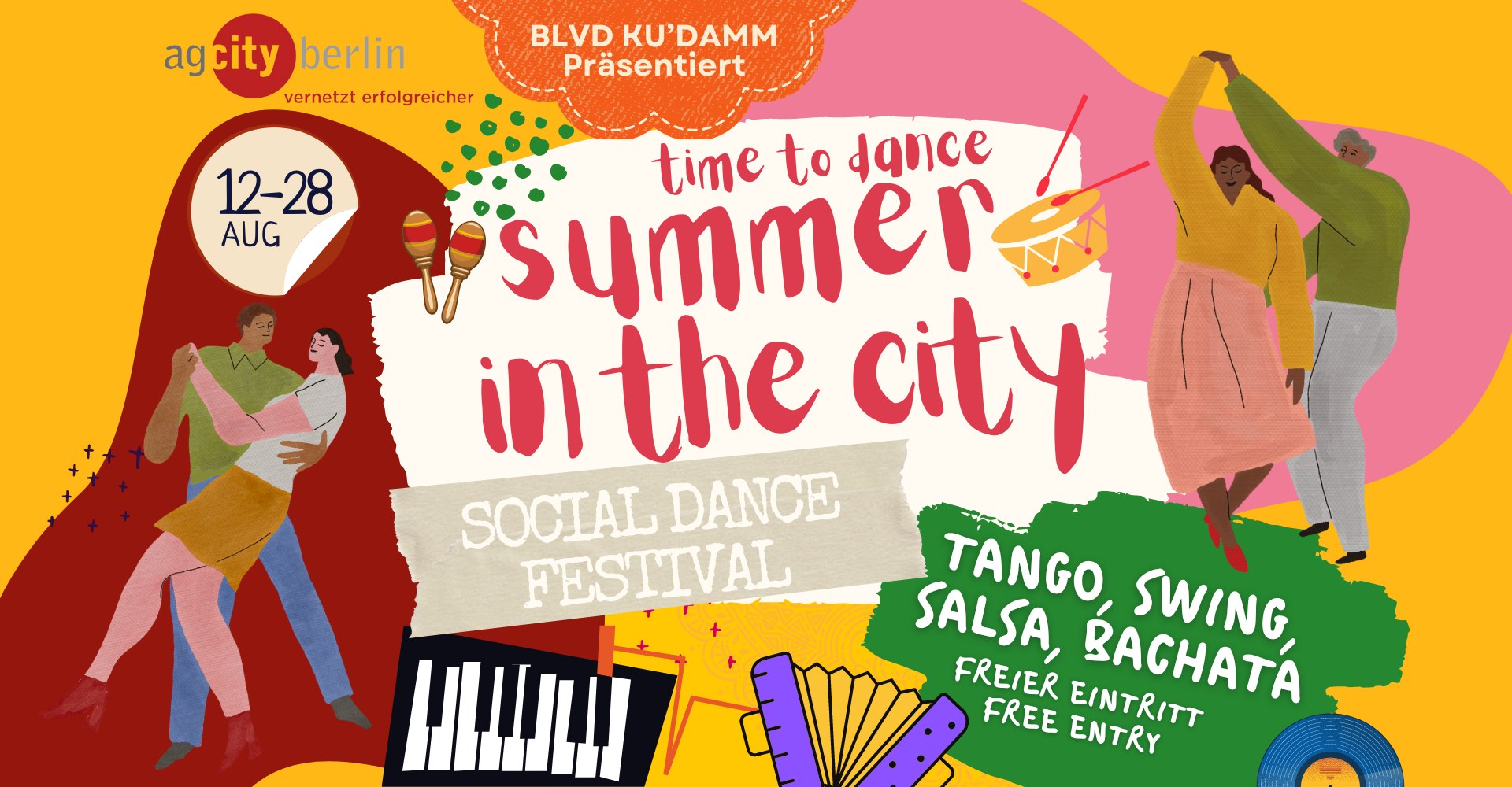 Social Dance Festival Berlin Tango x Swing x Salsa x Bachata Free Entrance Open Air