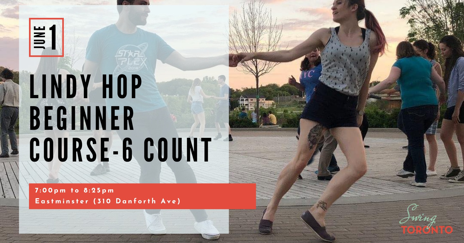 Lindy Hop Beginner 6-Count Course Starts June 1st! 7weeks