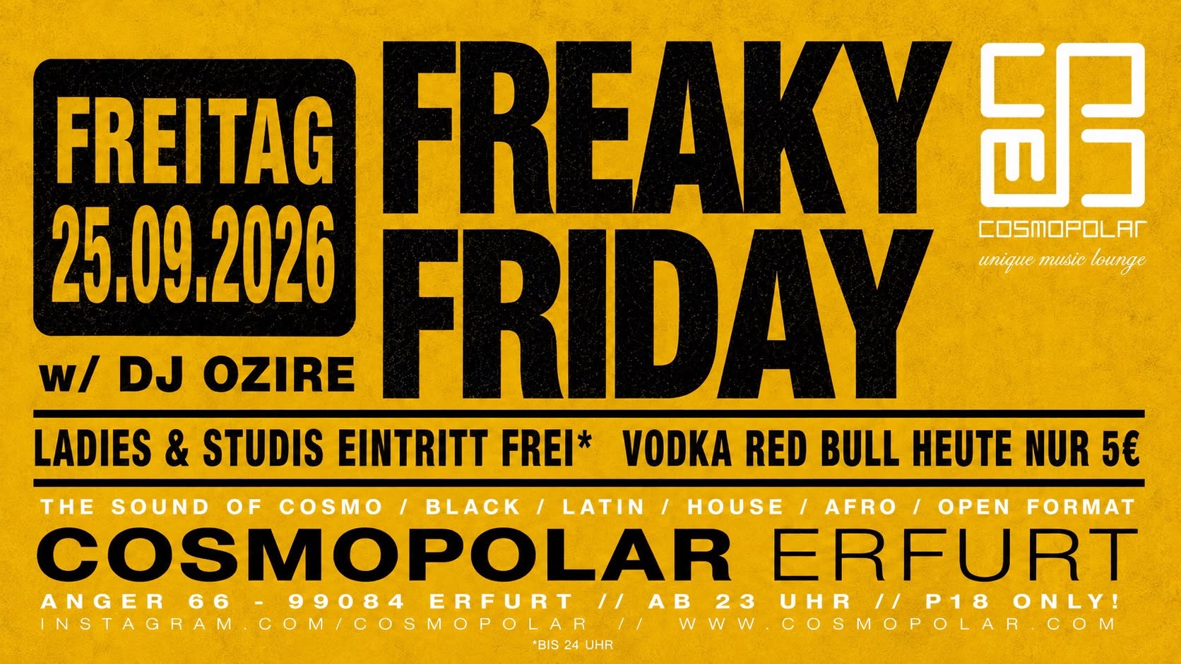 FREAKY FRIDAY w DJ OZIRE