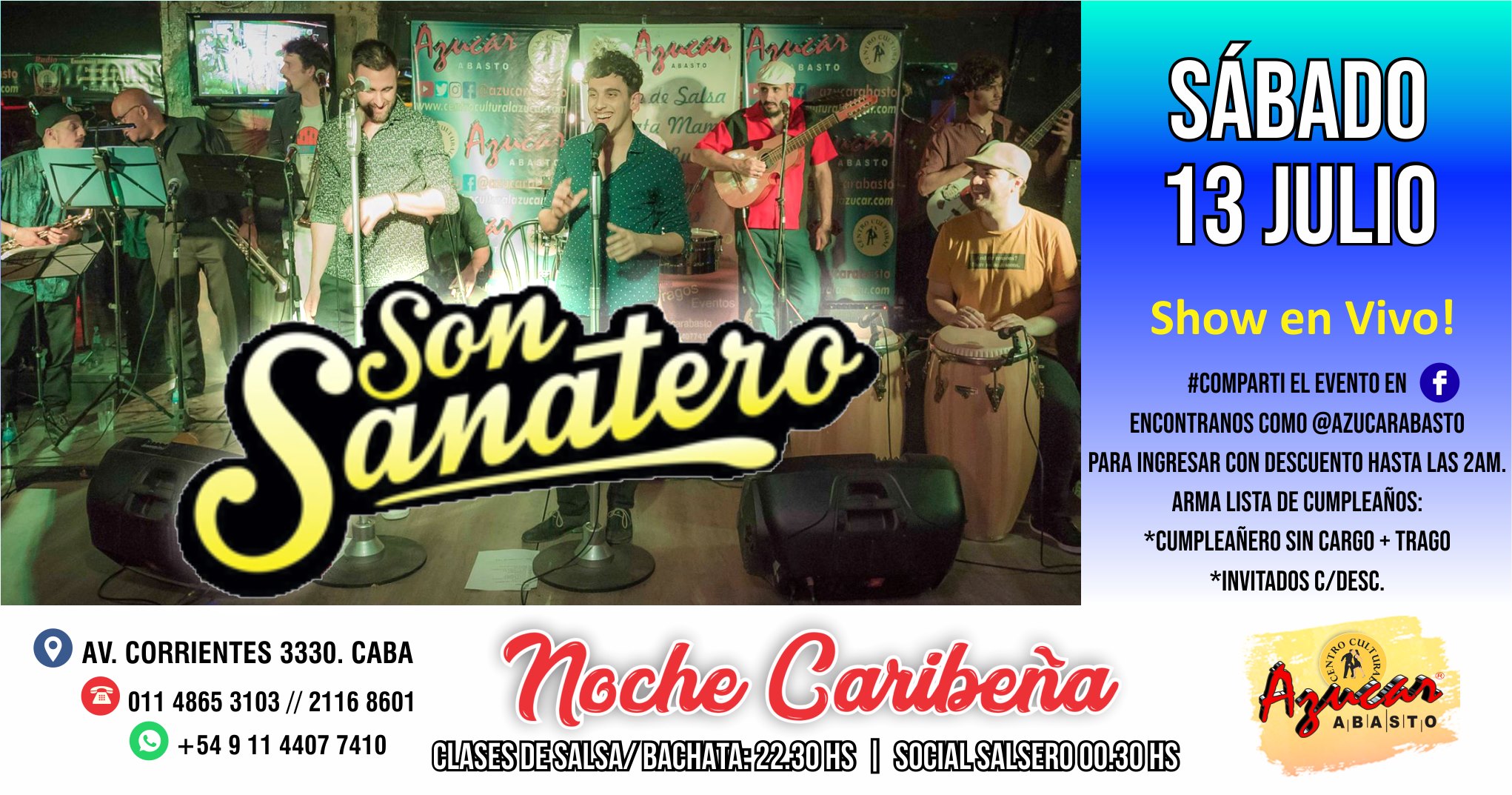 Son Sanatero en vivo Clases + Social Salsero