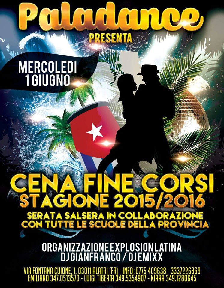 1 Giugno 2016 Paladance by Explosion Latina CENA FINE CORSI