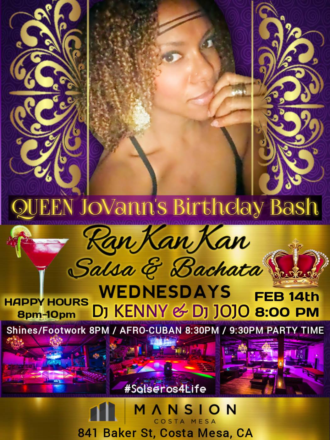 JoVann's BDAY BASH RanKanKan Red white Valentine's SALSA~Bachata