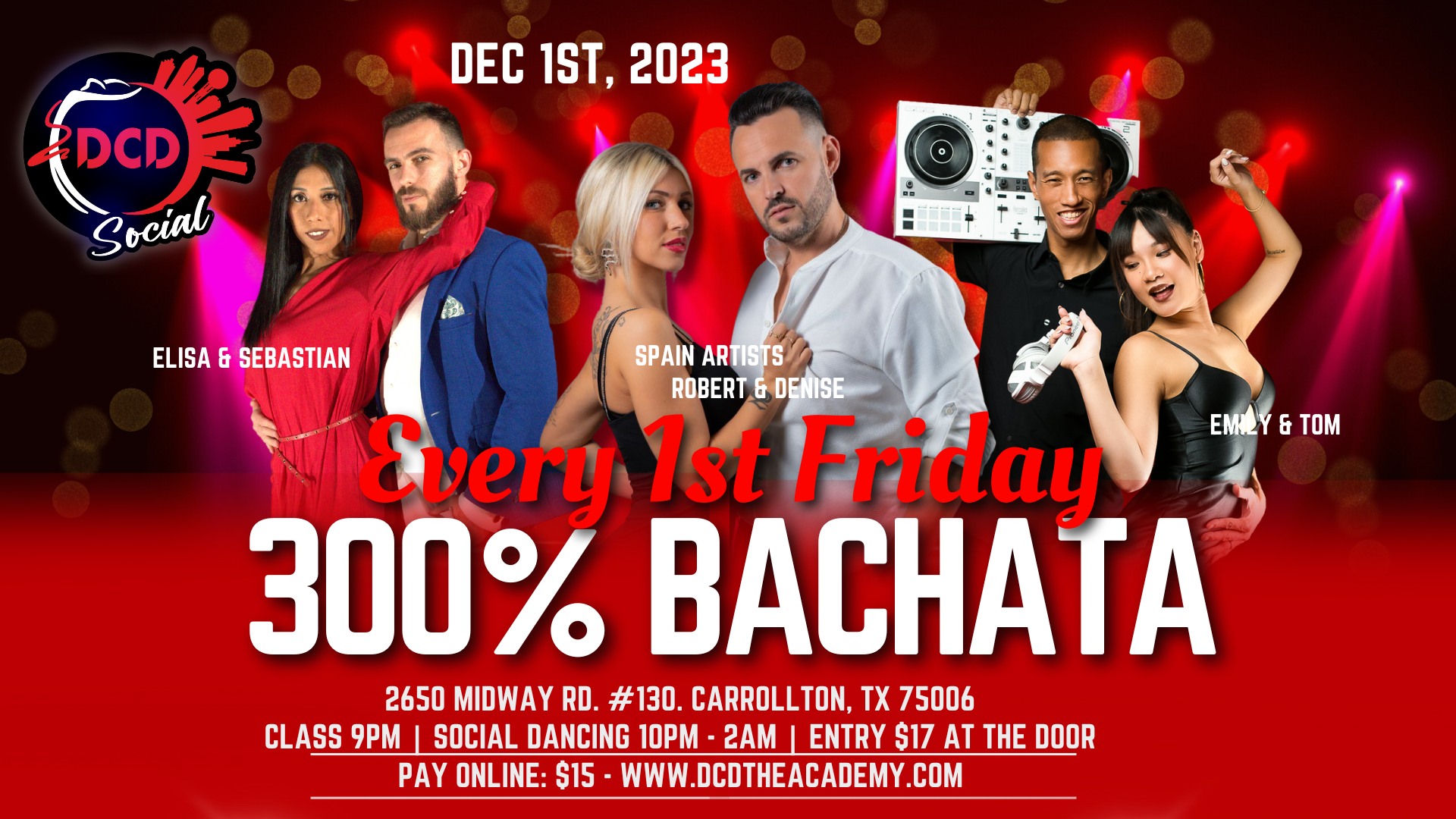 DCD SOCIAL 300% BACHATA EVERY 1ST FRIDAY