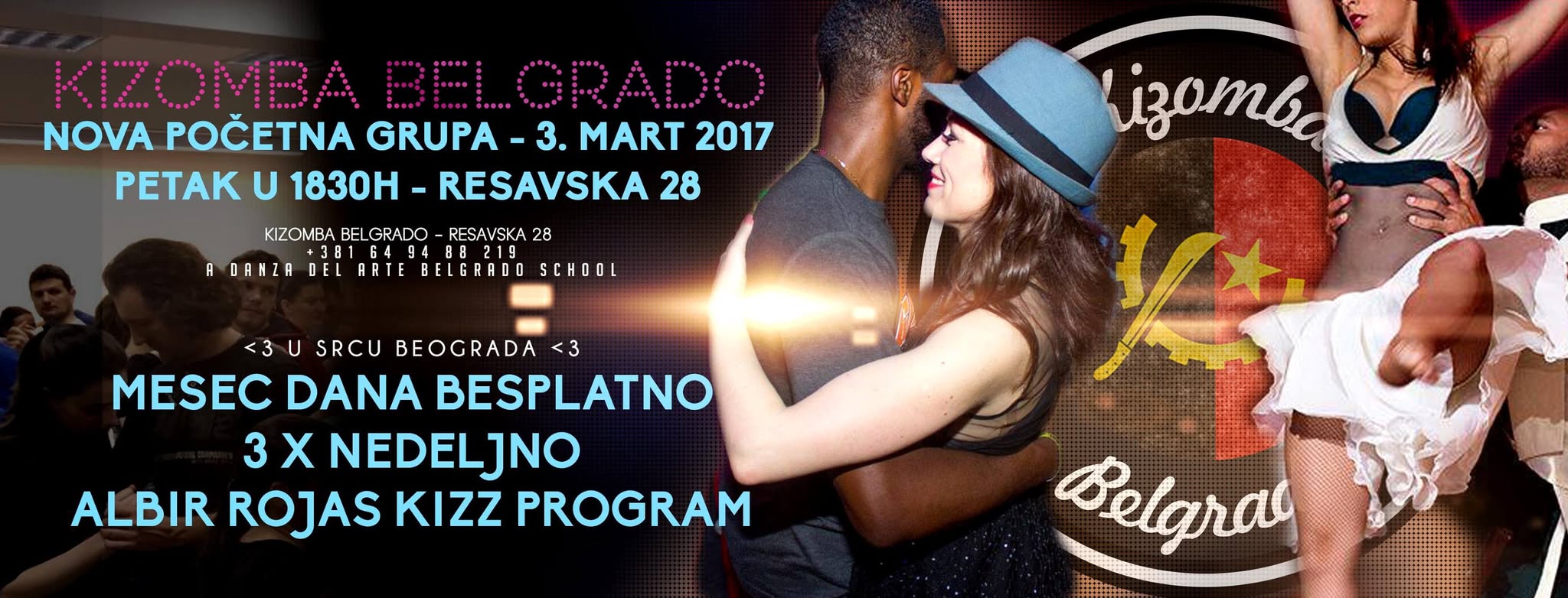 Nova Početna Grupa Kizombe - 3 Mart 2017 u 1830h - Resavska 28!