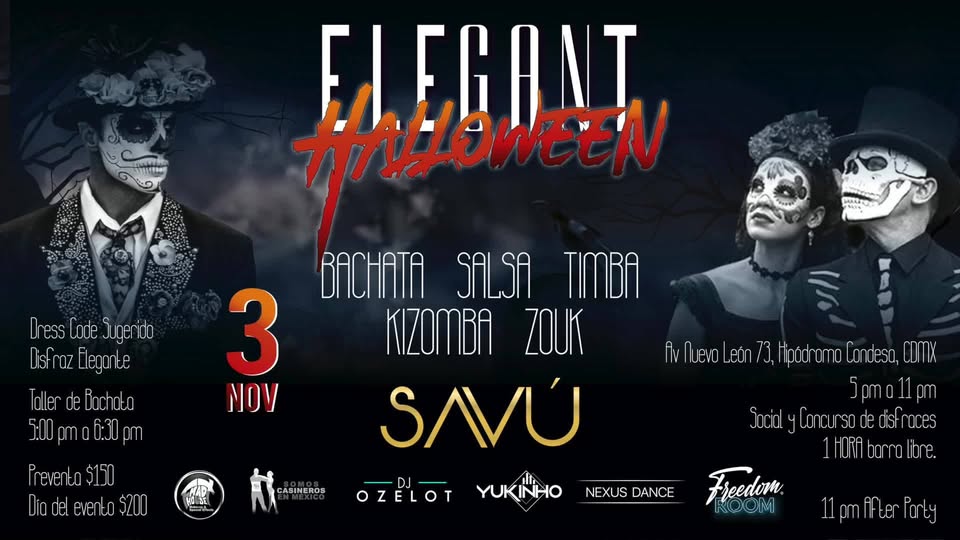 Elegant Halloween Bachata Timba Kizomba Zouk