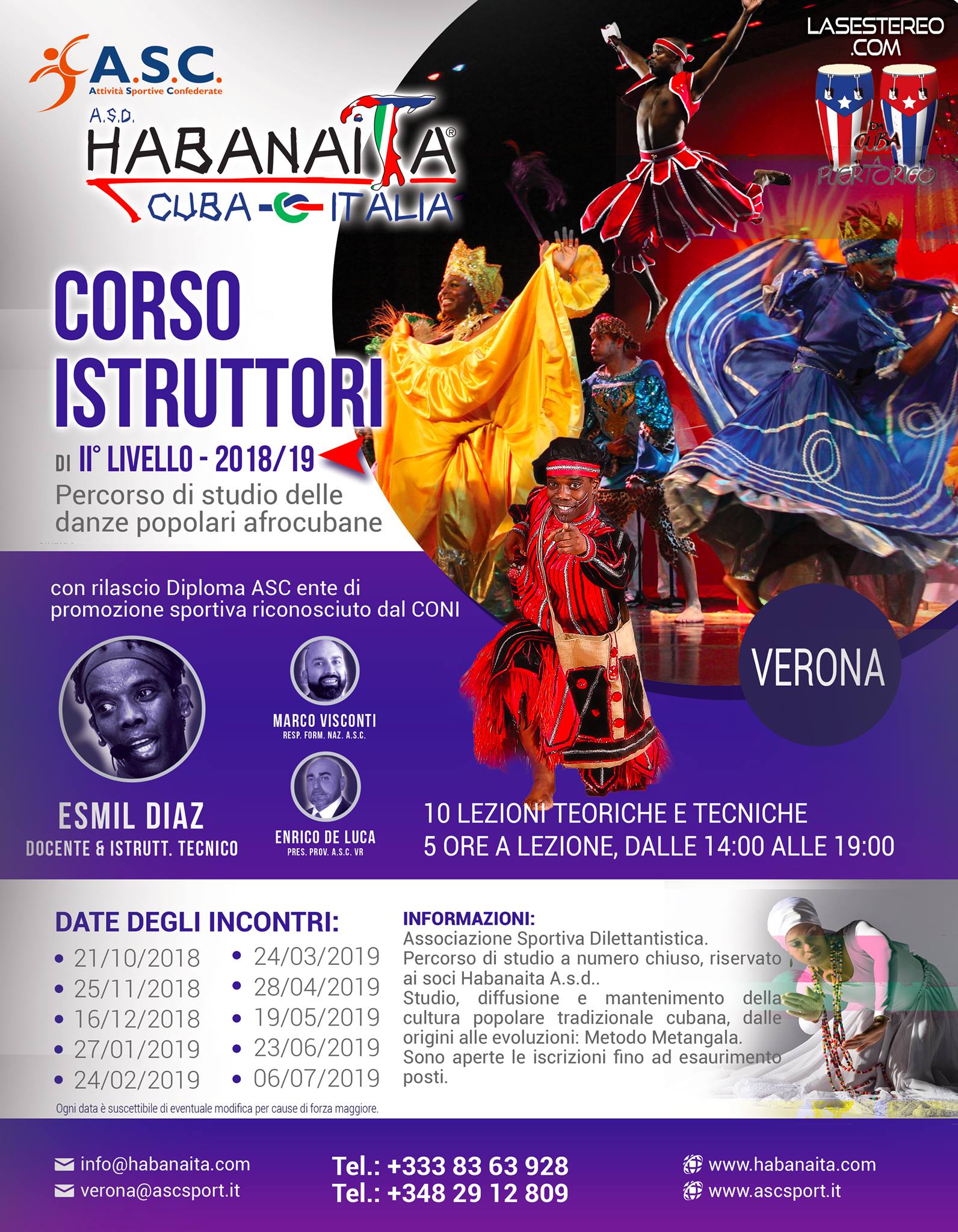 Corso Istruttori Danze Afrocubane II Liv. 2018 2019