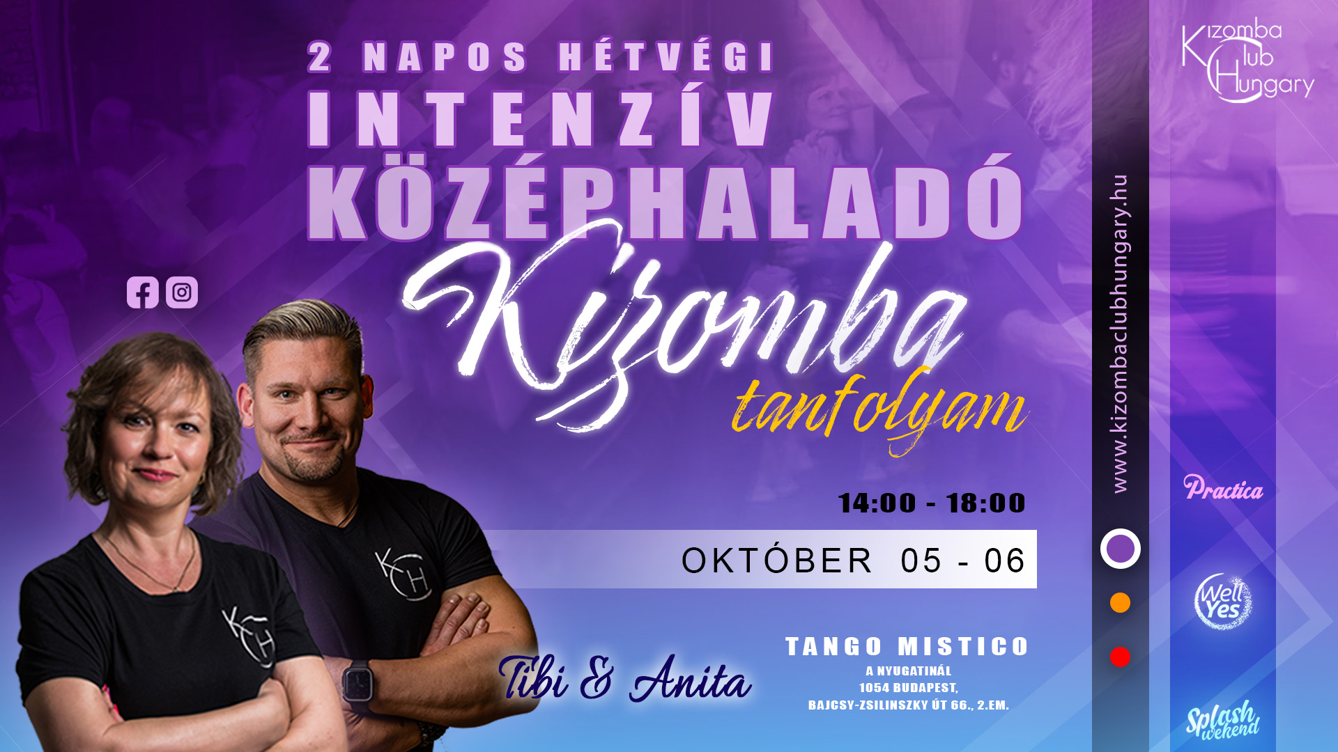 Hétvégi intenzív középhaladó Kizomba tanfolyam (KCH) - Tibi&Anita