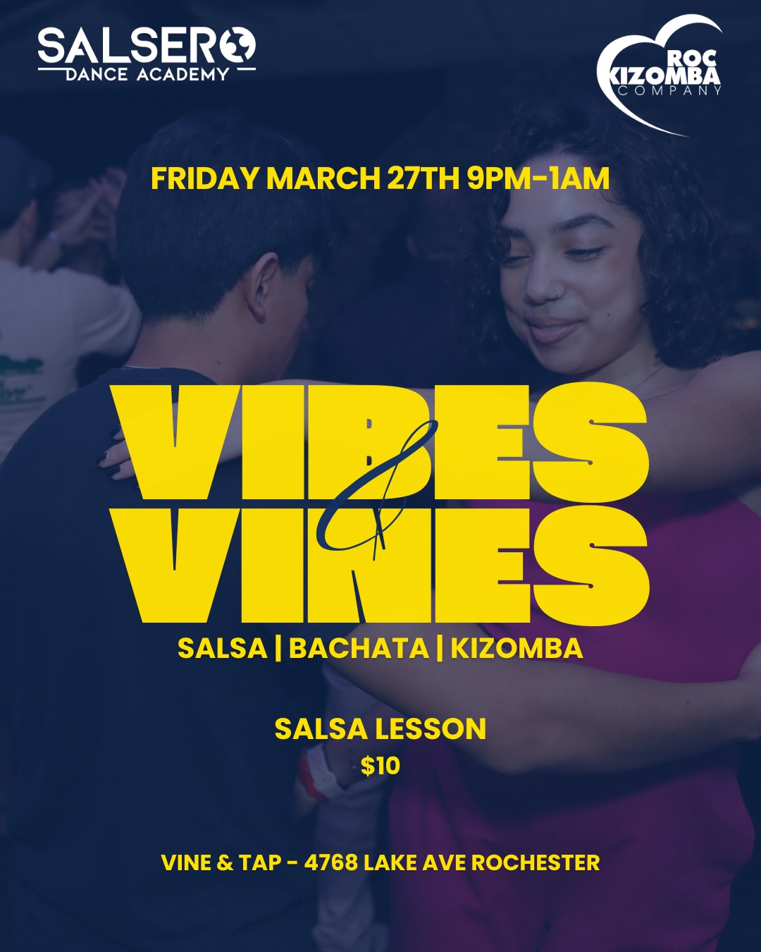 Vibes & Vines This Friday 9PM-1AM - SALSA Lesson