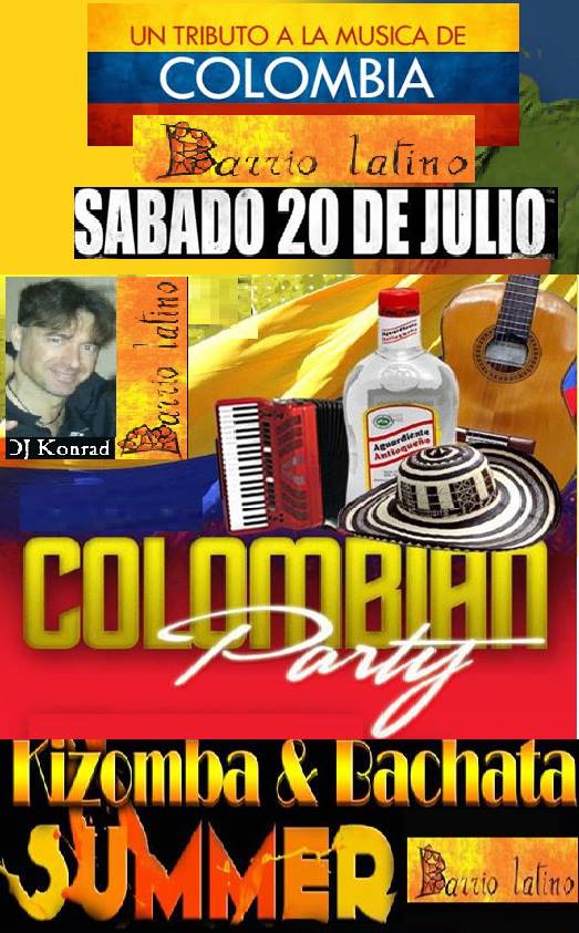 FIESTA DIA DE COLOMBIA EN BARRIO LATINO EN EL PUERTO MASNOU !!!!