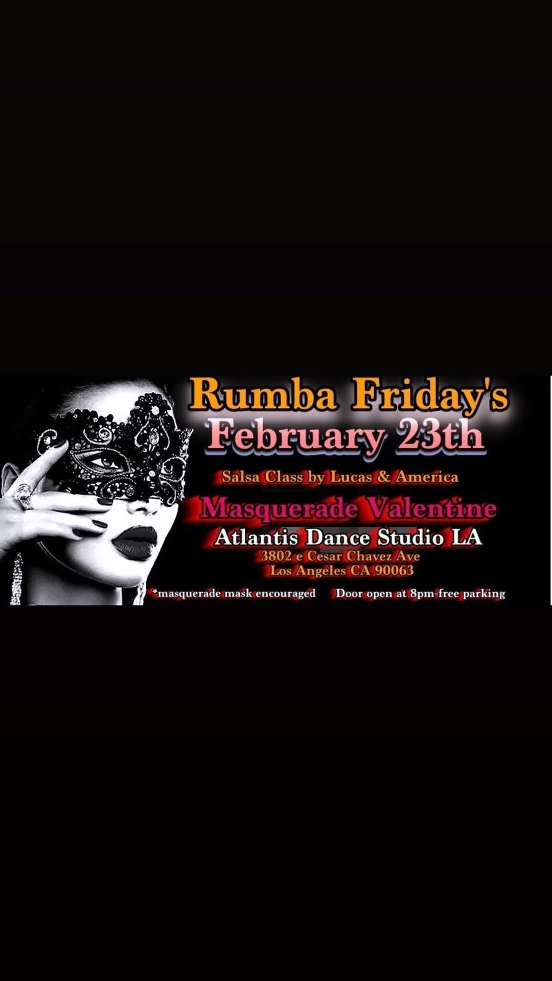 Rumba Fridays ( Masquerade Valentine )