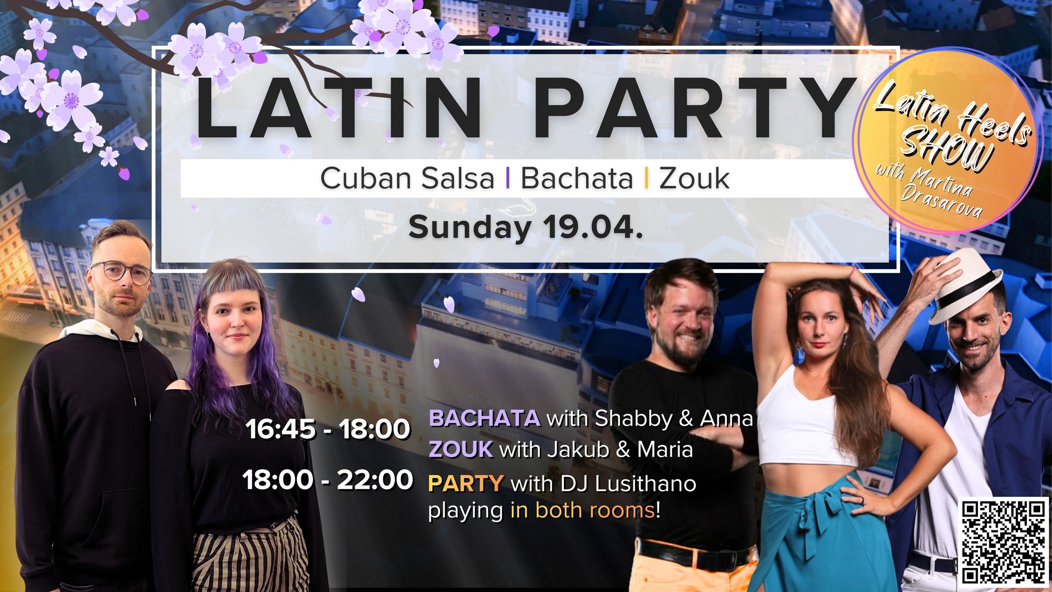 Latin Party in Černá Labuť Cuban Salsa-Bachata-Zouk APRIL