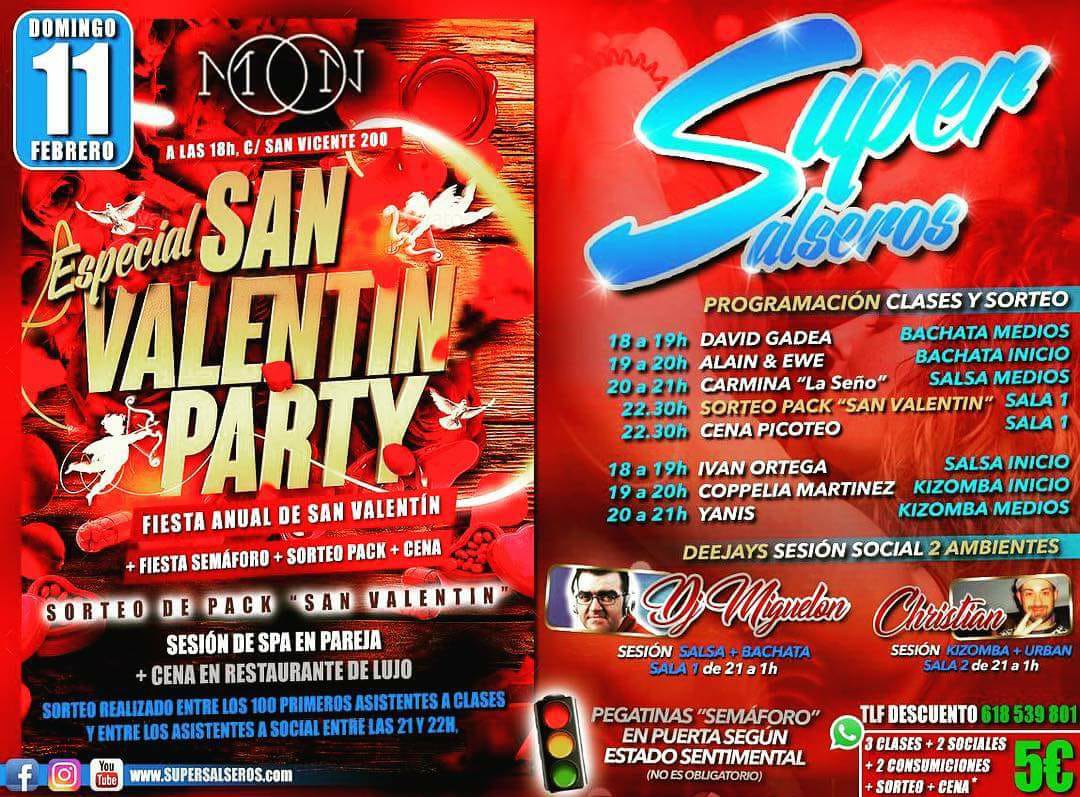 San Valentín Party SUPERSALSEROS En MOON