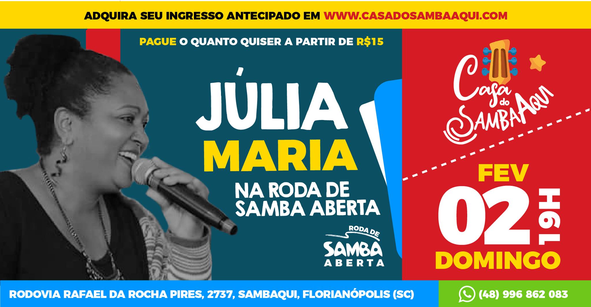 2.2 19h Júlia Maria na Roda de Samba Aberta