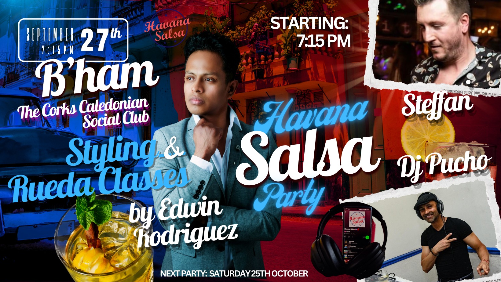 HS MONTHLY Cuban Salsa and Bachata Party! in B'ham with Our Especial Guest Edwin Rodrigue & DJ Pucho