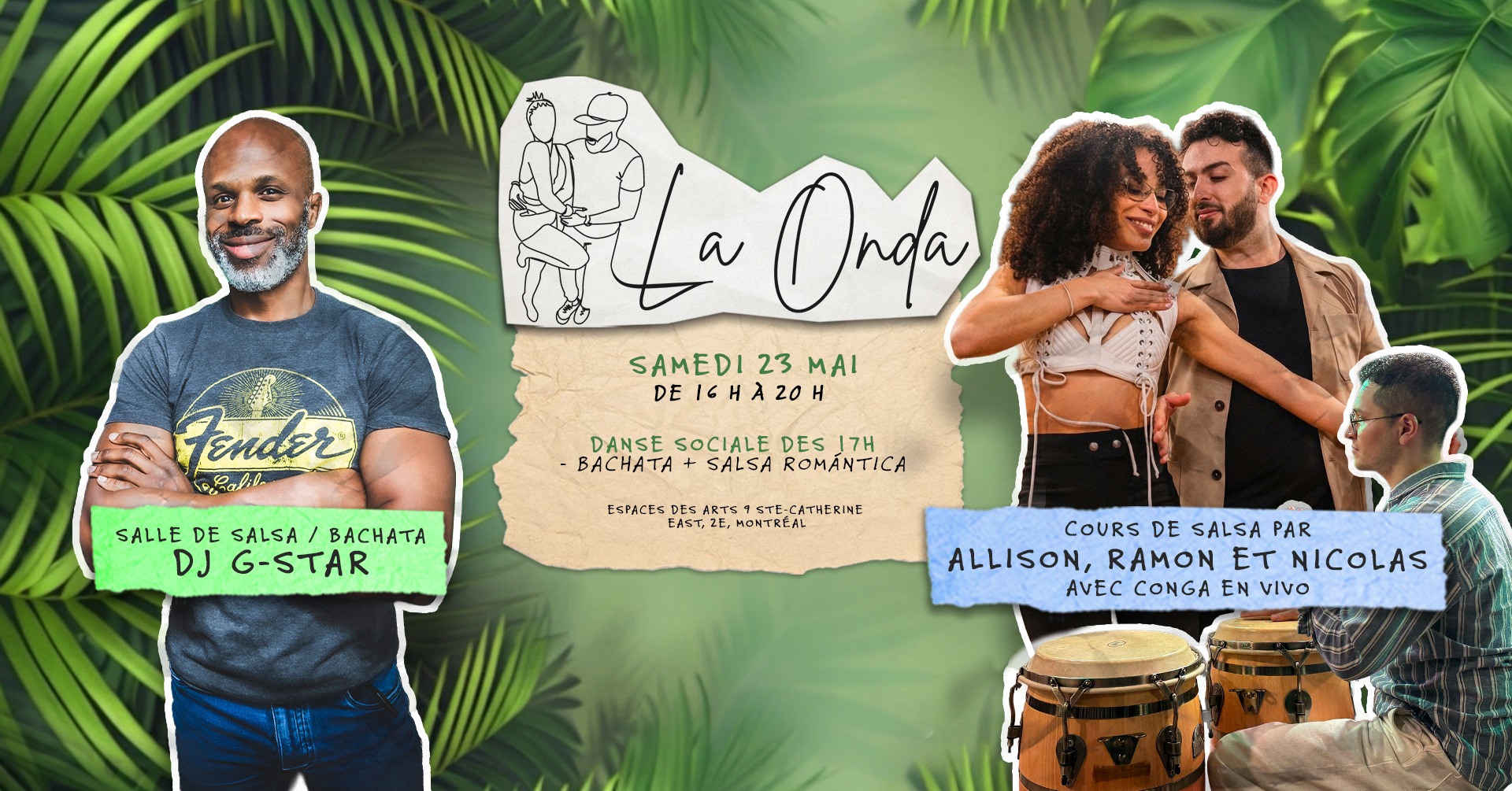 La Onda Social - 23 mai (Salsa avec Conga) 💚🪘