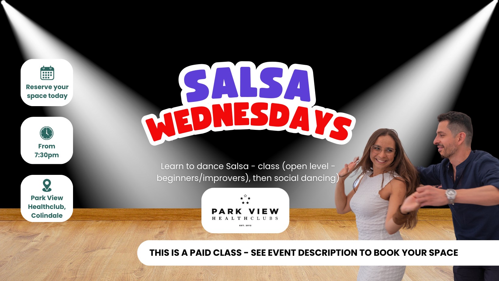 Salsa Wednesdays - Weekly Salsa dance classes for beginners improvers, then social dancing