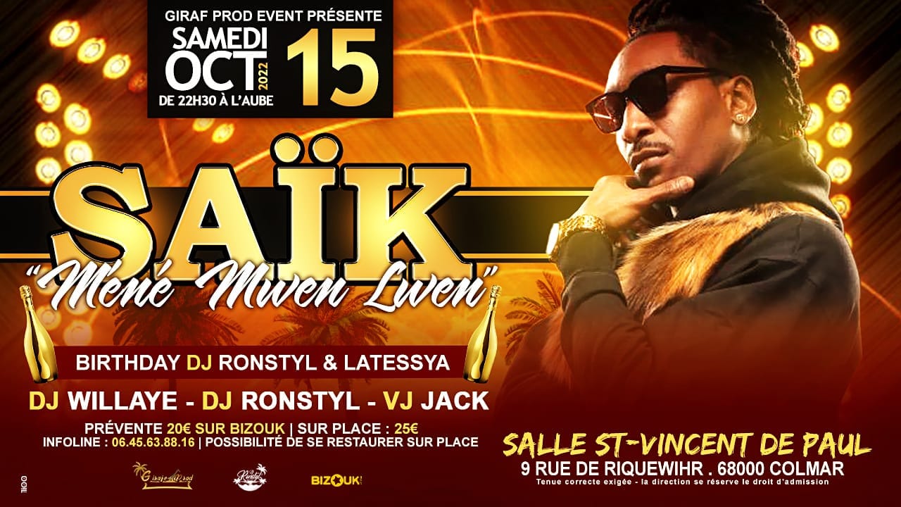 SAÏK EN SHOWCASE À COLMAR MENE MWEN LWEN
