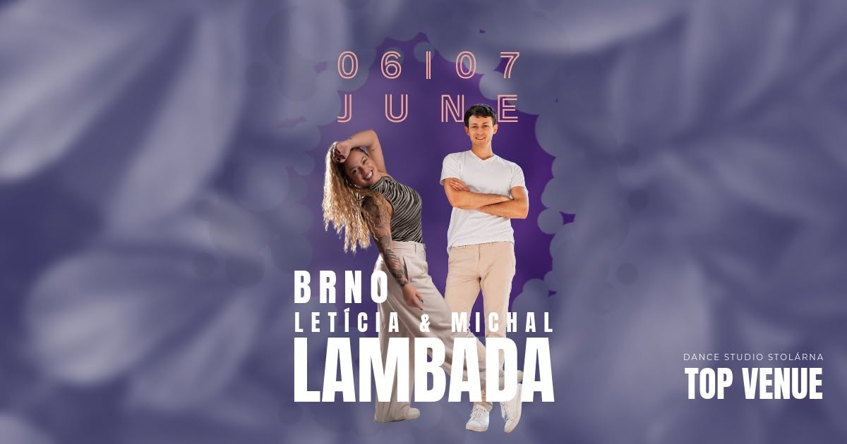 Sobotní LAMBADA & ZOUK párty (+ KIZOMBA v sále 2)