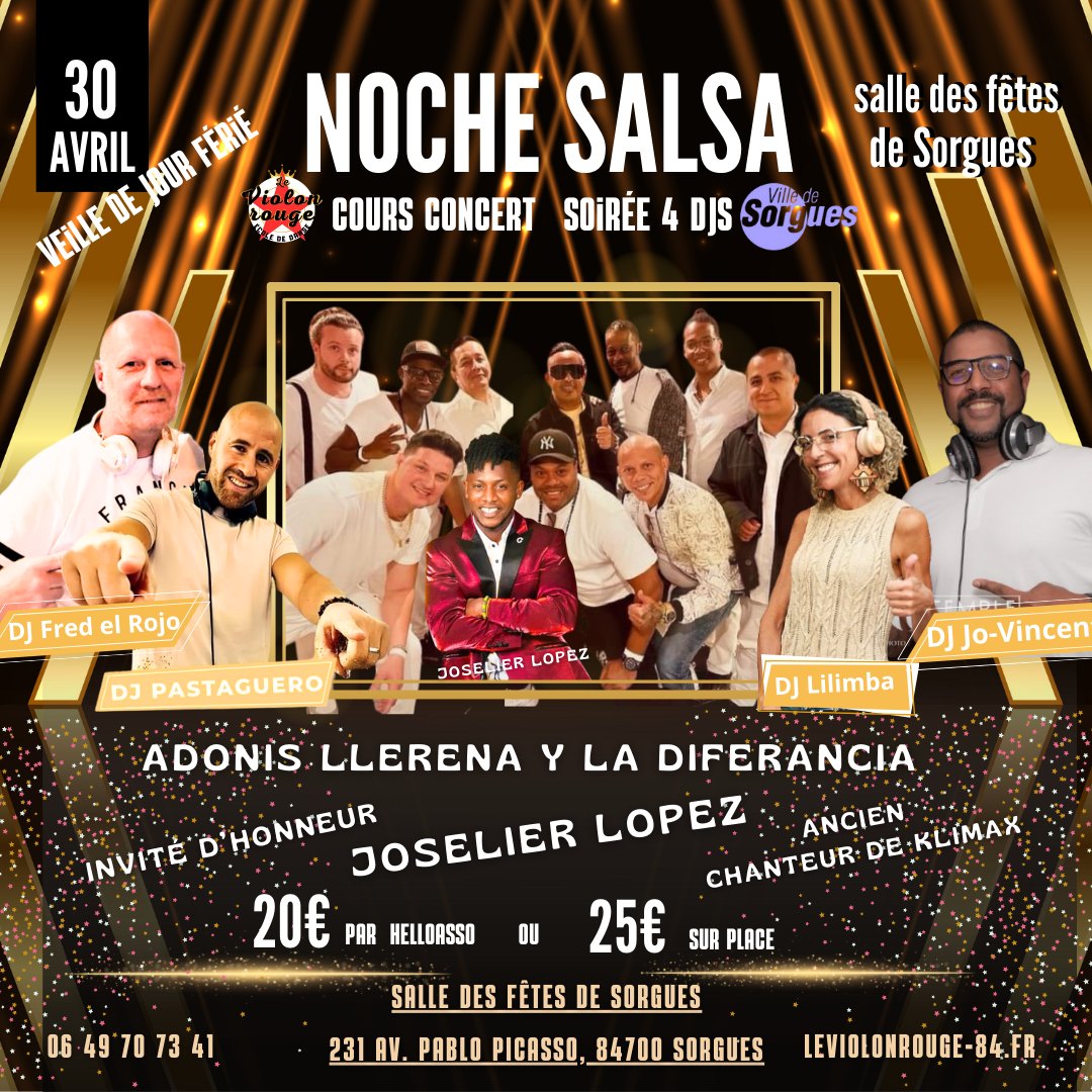 soirée Noché Salsa à la salle des fêtes de Sorgues