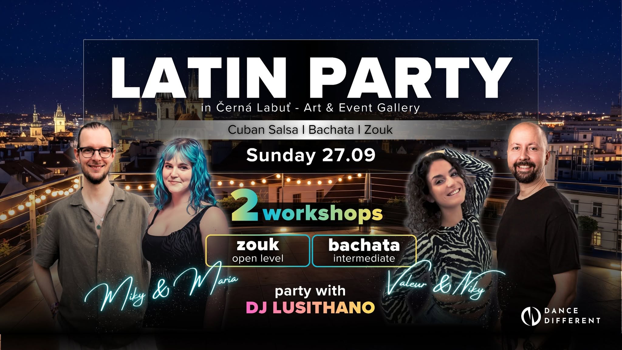Latin Party in Černá Labuť Salsa-Bachata-Zouk SEPTEMBER