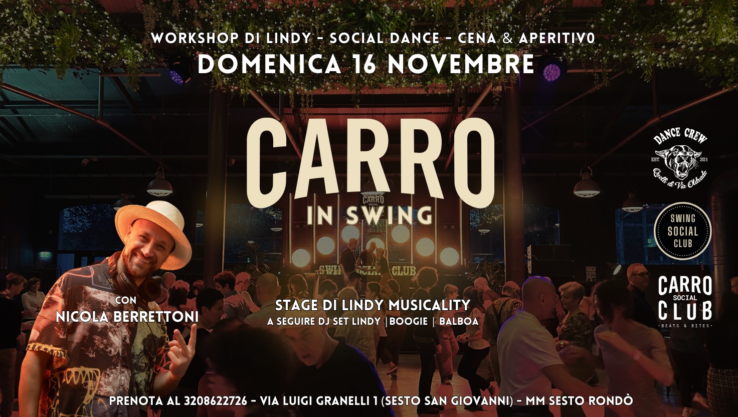 Carro in Swing 16.11 Free Stage Lindy Musicality con Nicola Berrettoni