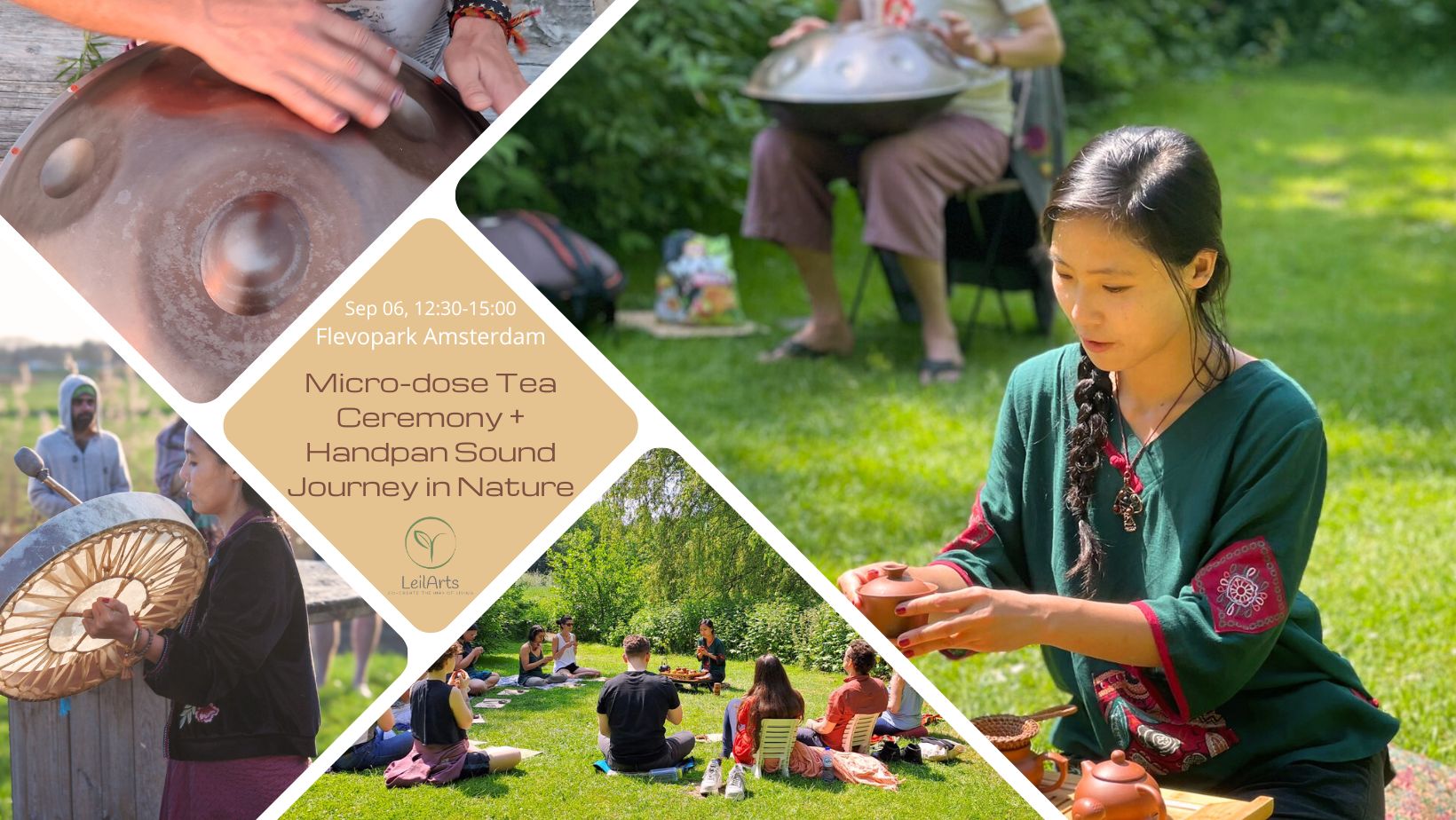 Micro-dosing Tea Ceremony with Handpan Sound Journey in Nature