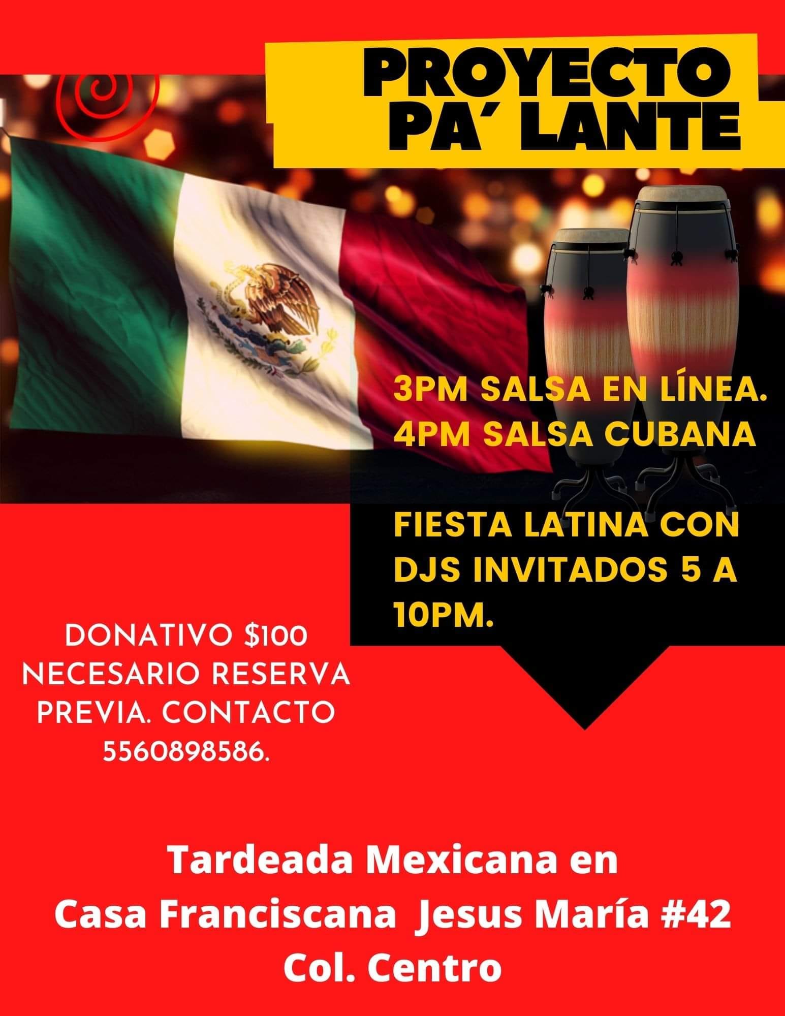 Tardeada Mexicana en Terraza Franciscana Salsa-Timba-Bachata.