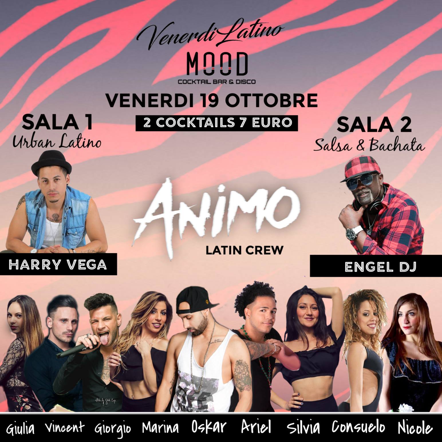 Venerdi Latino . Animo Special Crew . 2 cocktail 7 euro