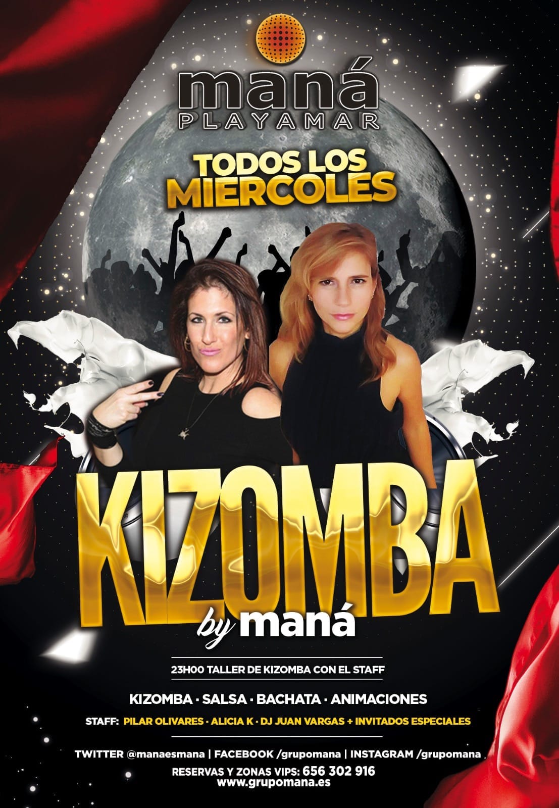 Kizombaby Maná, miércoles 31 julio