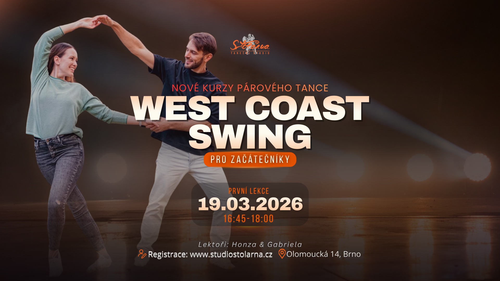Nové kurzy tance WEST COAST SWING pro úplné začátečníky