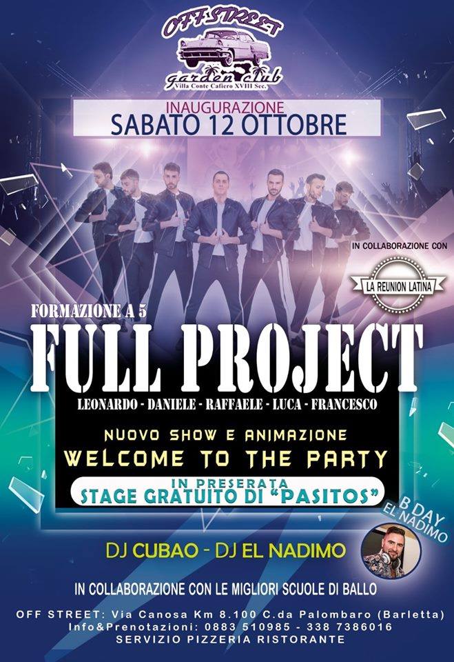 ✦ Sab.12 10 Inaugurazione Off Street La Reunion Latina ✦